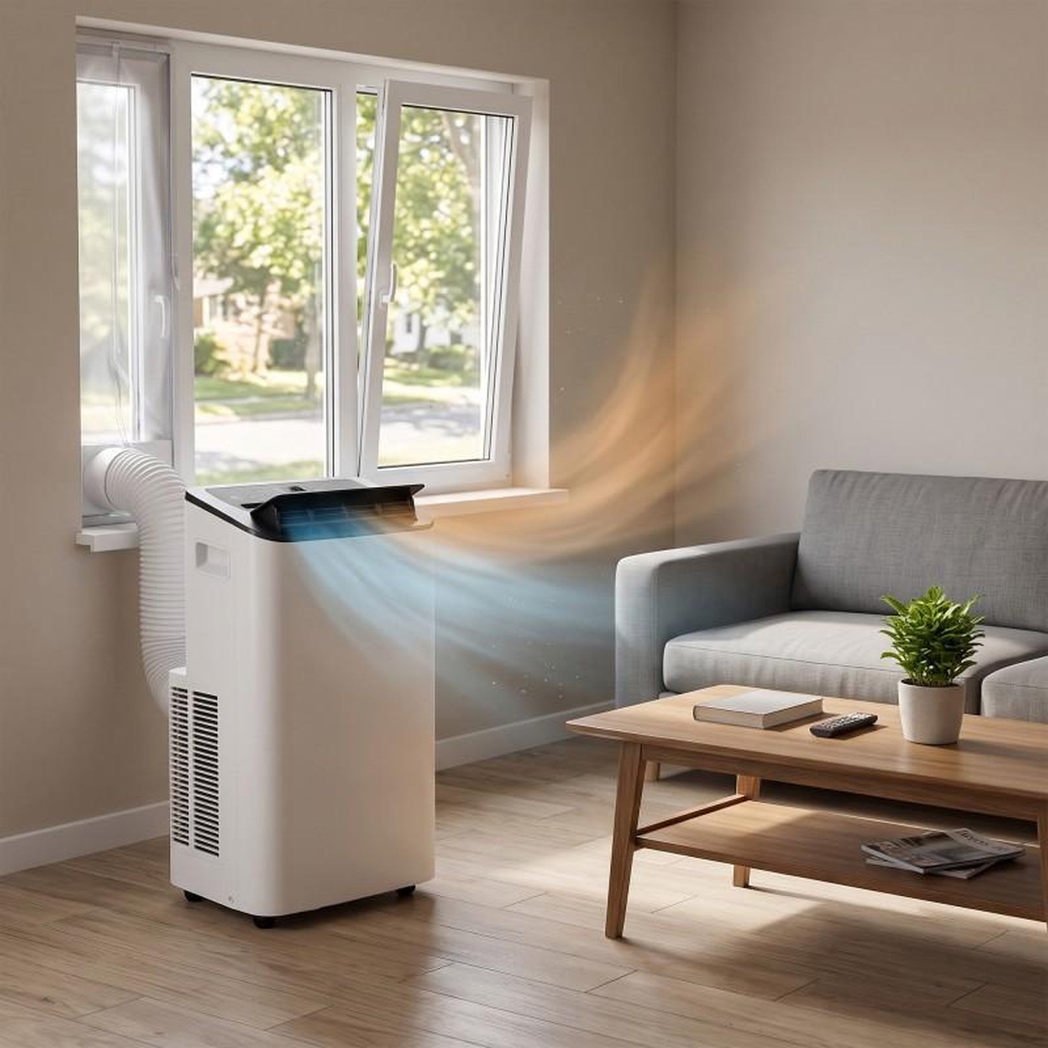 Voir la diapositive 2 : Midea - climatiseur portable réversible 12 000 btu - chauffage & climatisation