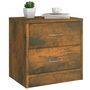 Voir la diapositive 3 : VIDAXL Table de chevet Chene fume 40x30x40 cm Bois d'ingenierie