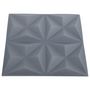 Voir la diapositive 5 : VIDAXL Panneaux muraux 3D 48 pcs 50x50 cm gris origami 12 m²