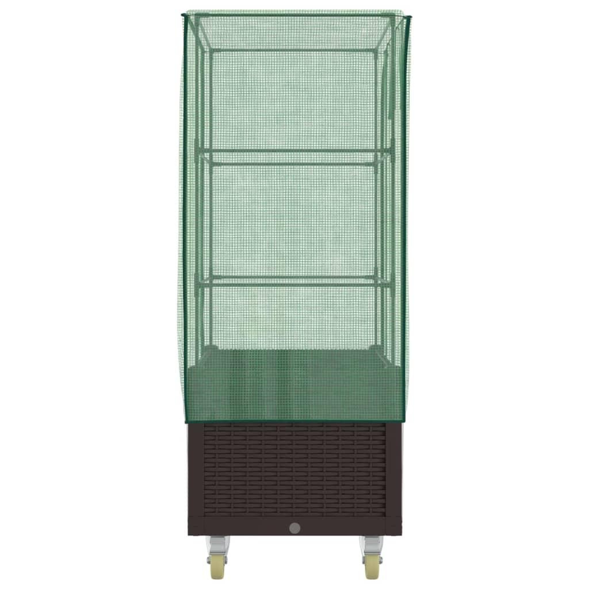 Voir la diapositive 5 : VIDAXL Jardiniere surelevee avec housse et roues aspect rotin