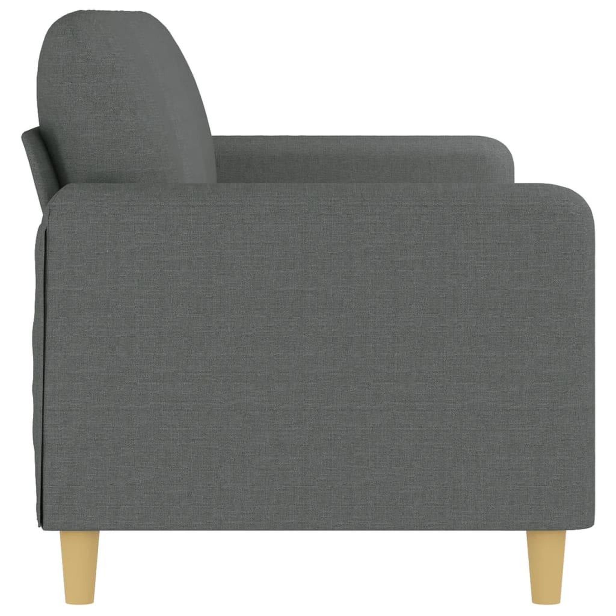 Voir la diapositive 4 : VIDAXL Canape a 3 places Gris fonce 180 cm Tissu