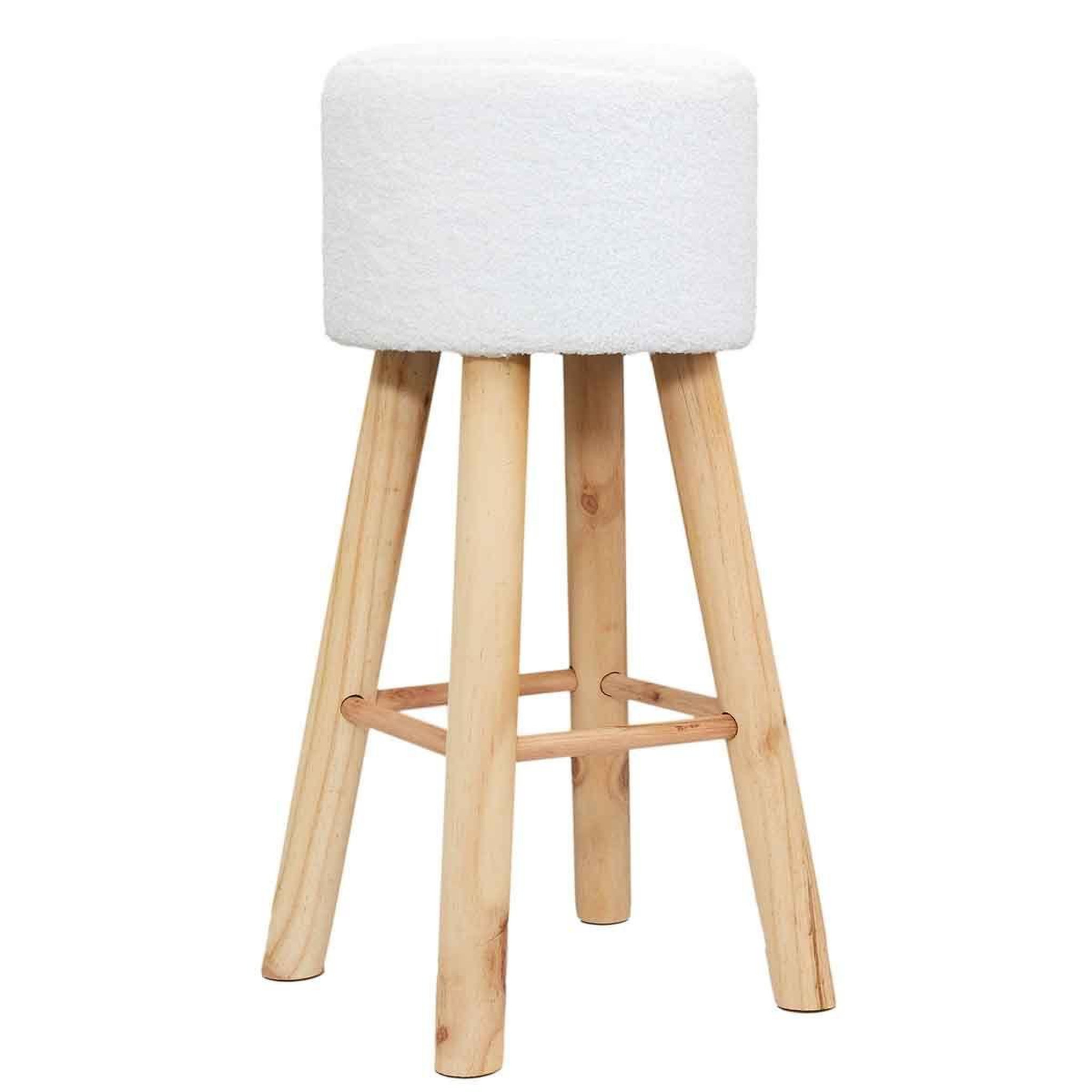 Voir la diapositive 2 : The Home Deco Factory Lot de 2 tabourets de bar  freya  68cm blanc