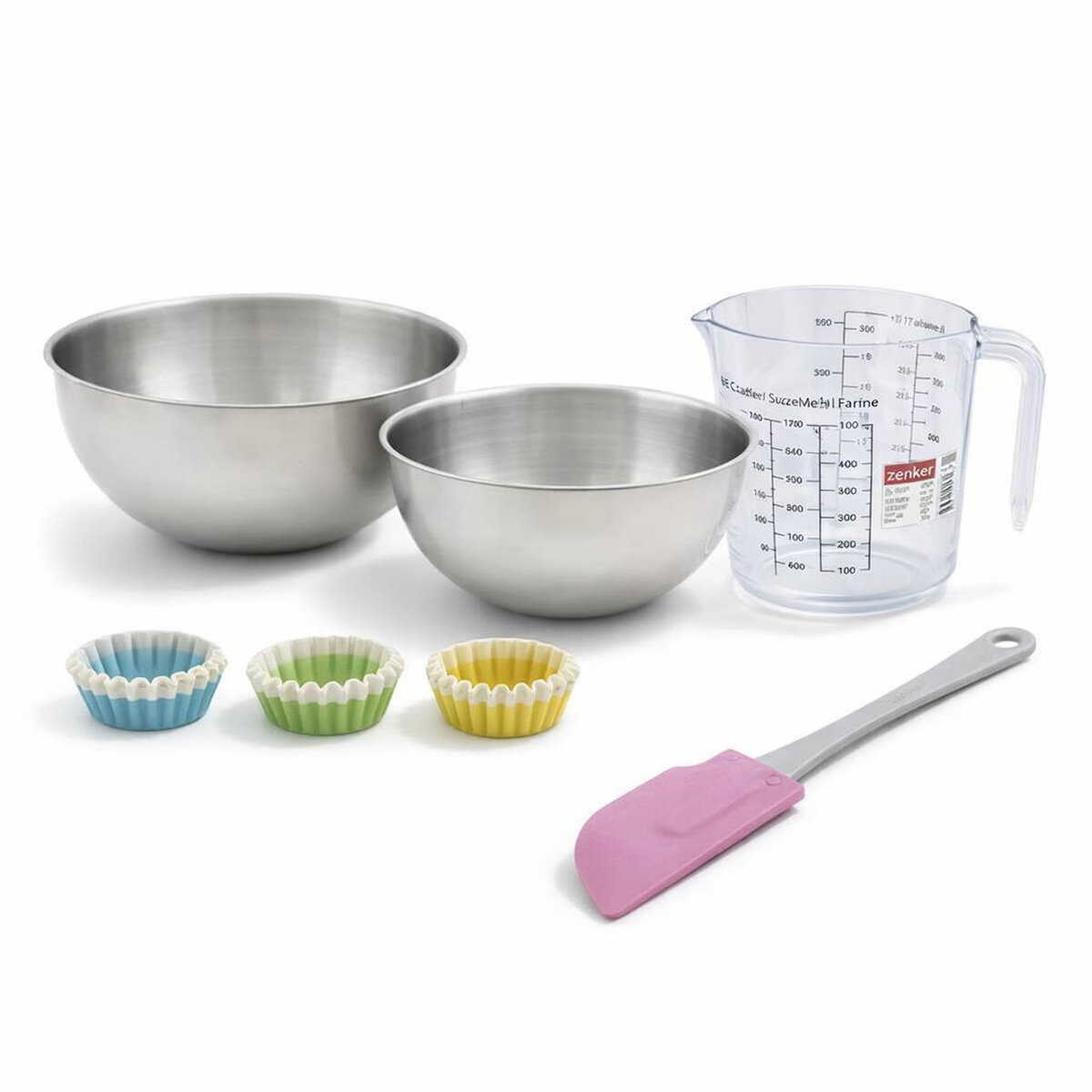 ZENKER Set de 104 ustensiles de pâtisserie moules à gâteaux bols spatule et verre doseur Zenker Smart Pastry