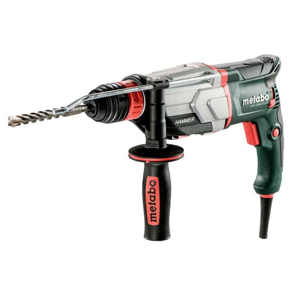 METABO SAS Marteau perforateur burineur SDS Plus KHE 2660 Quick - Coffret Metabox + 2ème mandrin quick