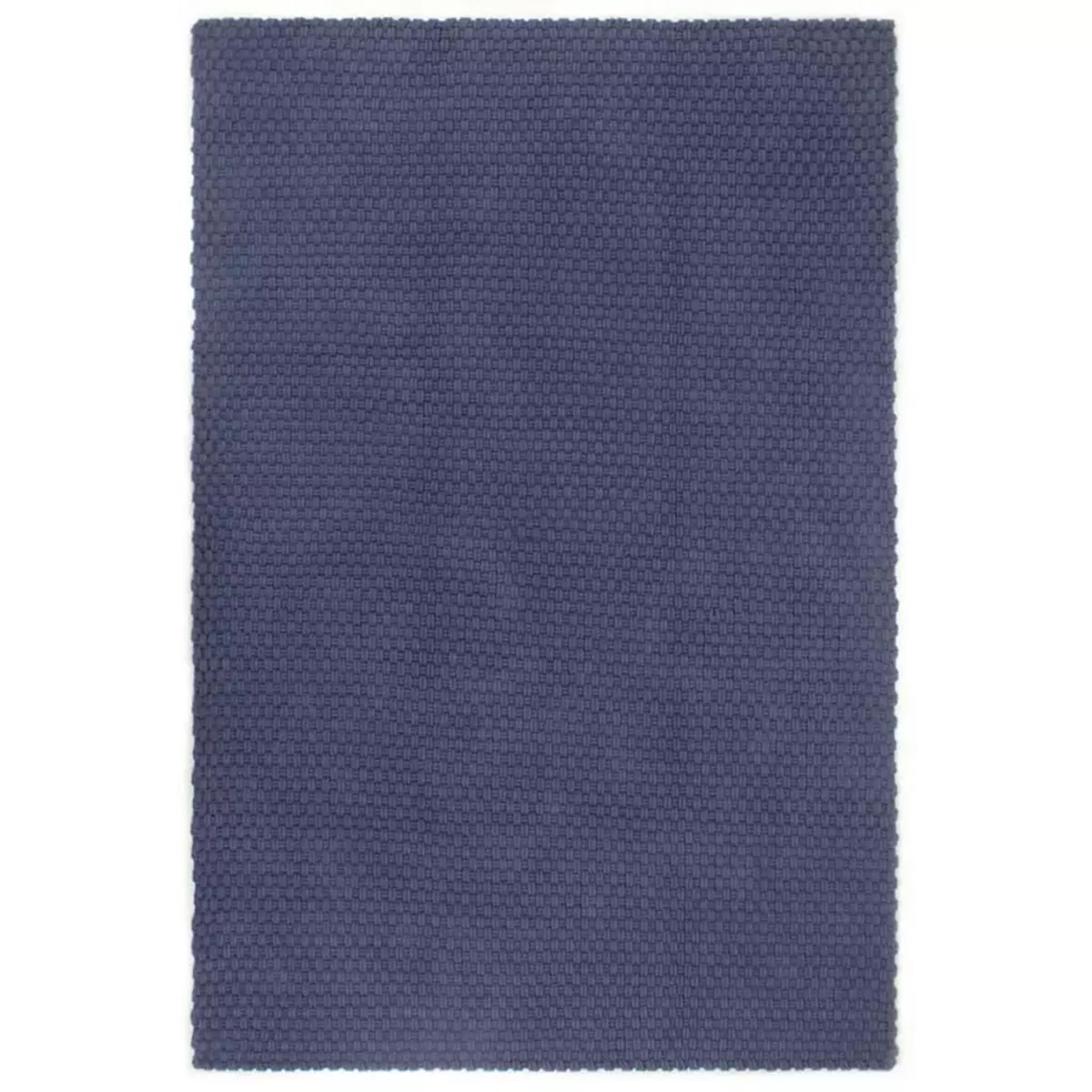 VIDAXL Tapis rectangulaire Bleu marine 160x230 cm Coton