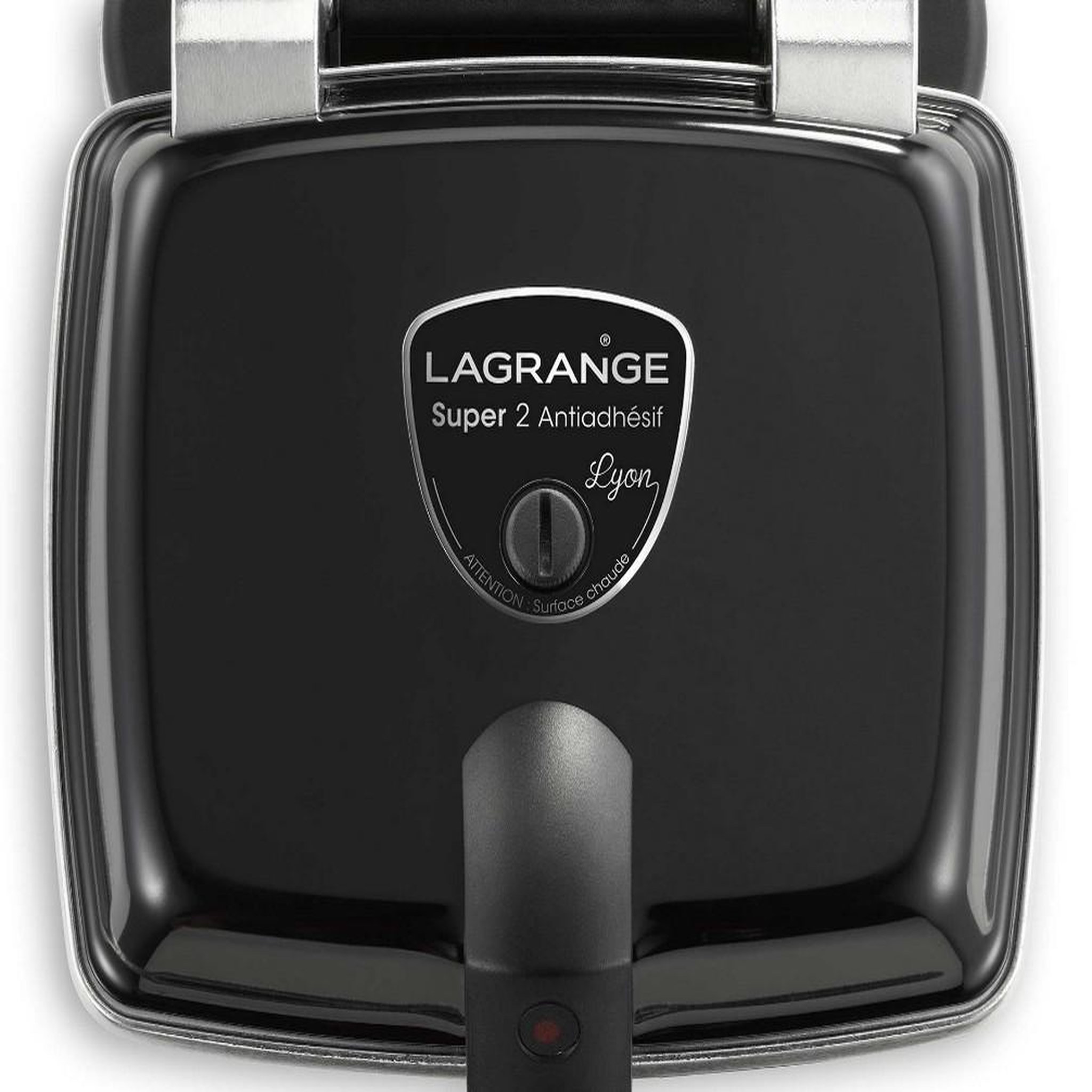 Voir la diapositive 2 : LAGRANGE Gaufrier 1000w noir - 039126