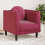 Voir la diapositive 1 : VIDAXL Fauteuil avec coussin rouge bordeaux velours