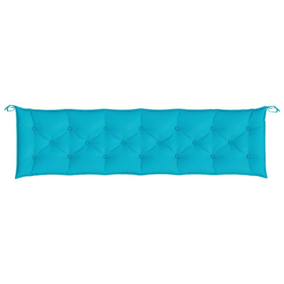 VIDAXL Coussins de banc de jardin lot de 2 turquoise 200x50x7 cm tissu