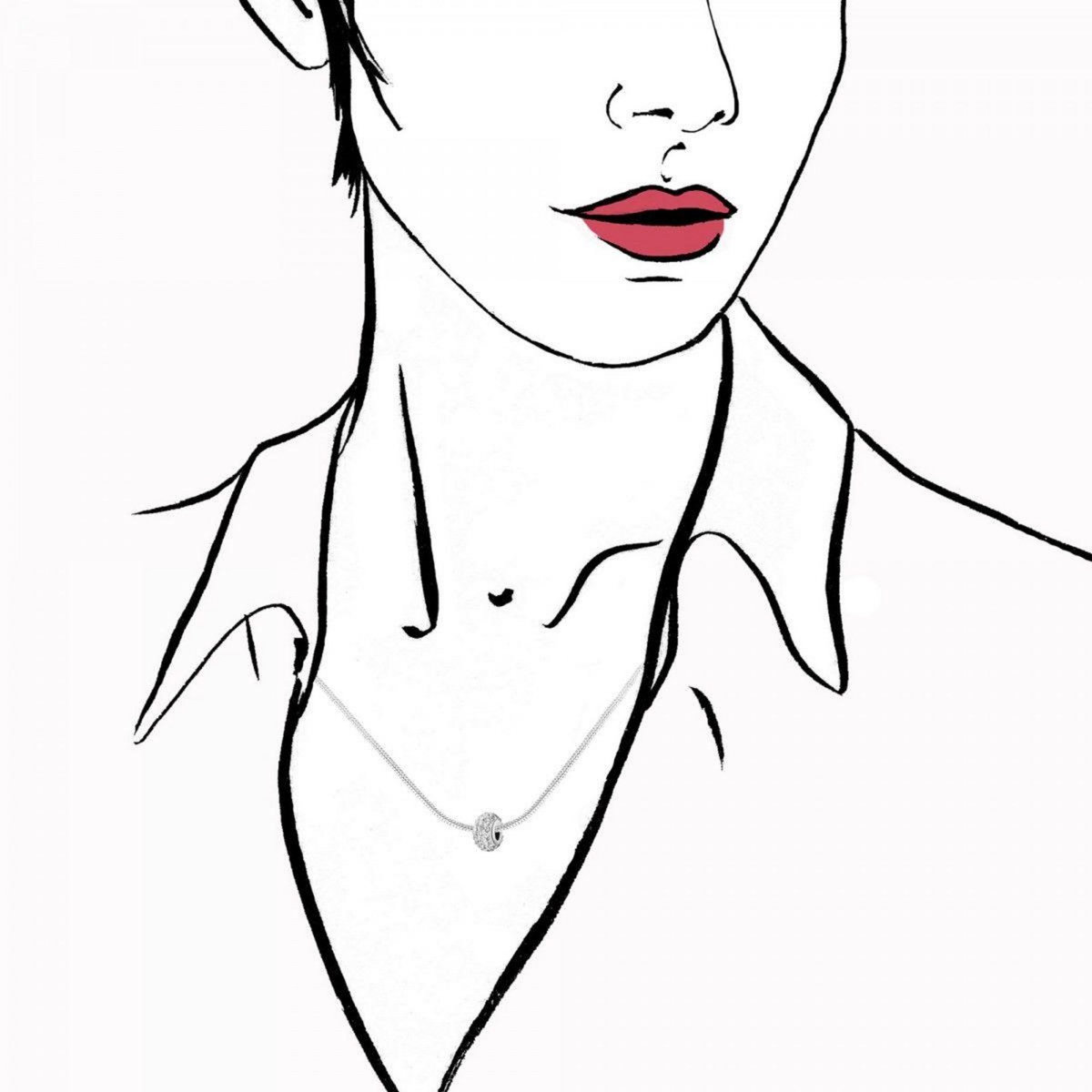 SC CRYSTAL Collier SC Crystal orné de Cristaux scintillants