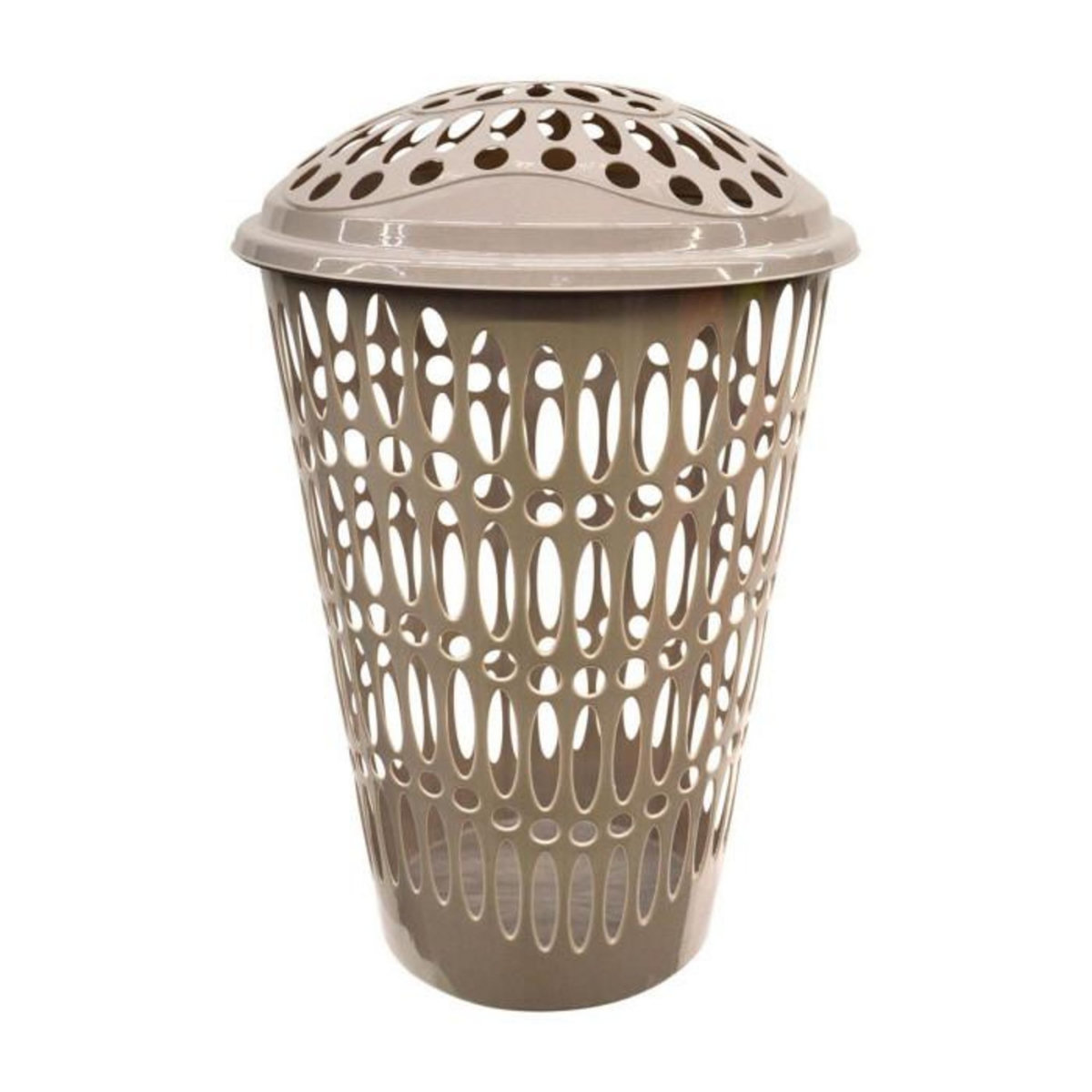 Paris Prix Panier à Linge Rond  Ajouré  66cm Taupe