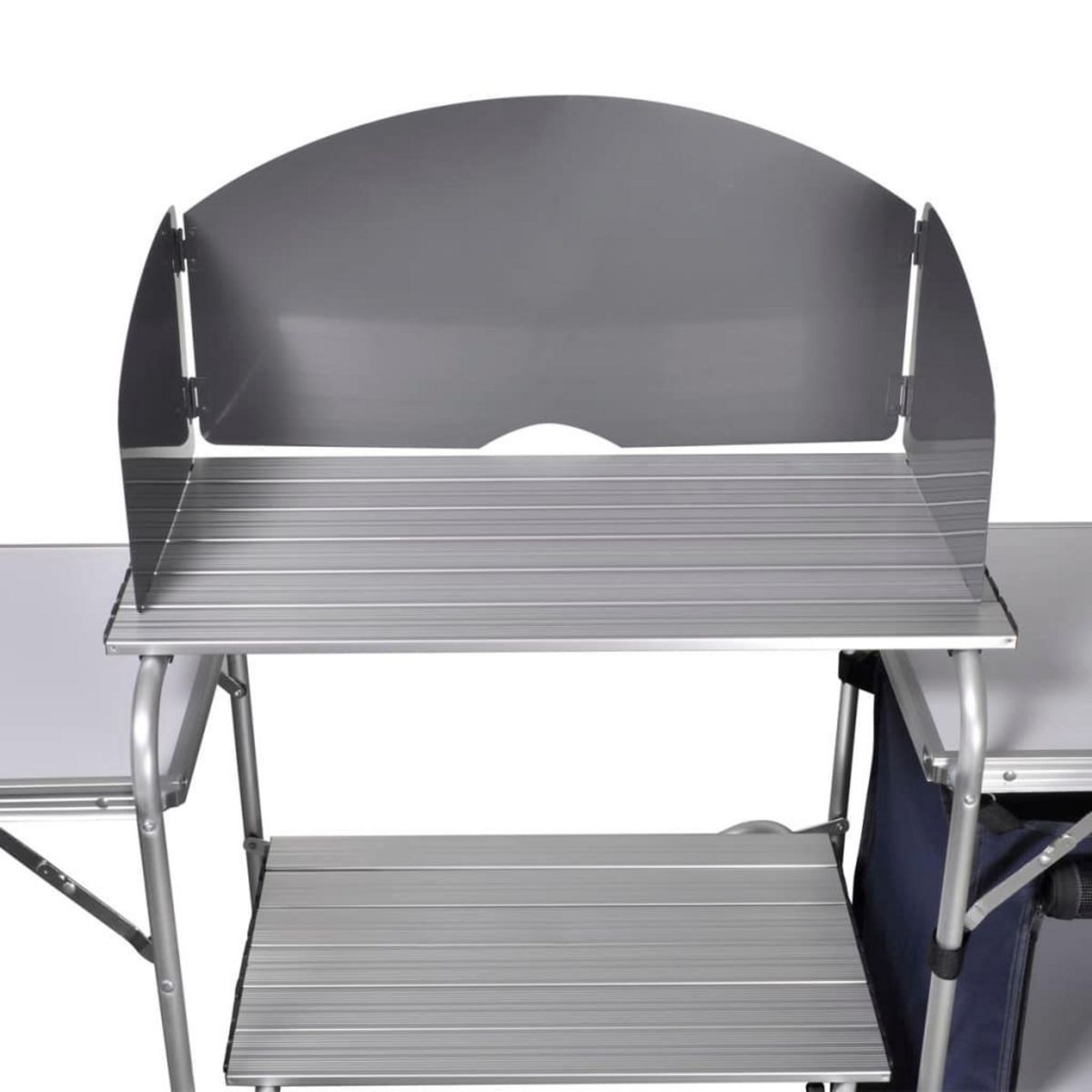 VIDAXL Unite de cuisine de camping pliable avec pare-vent Aluminium