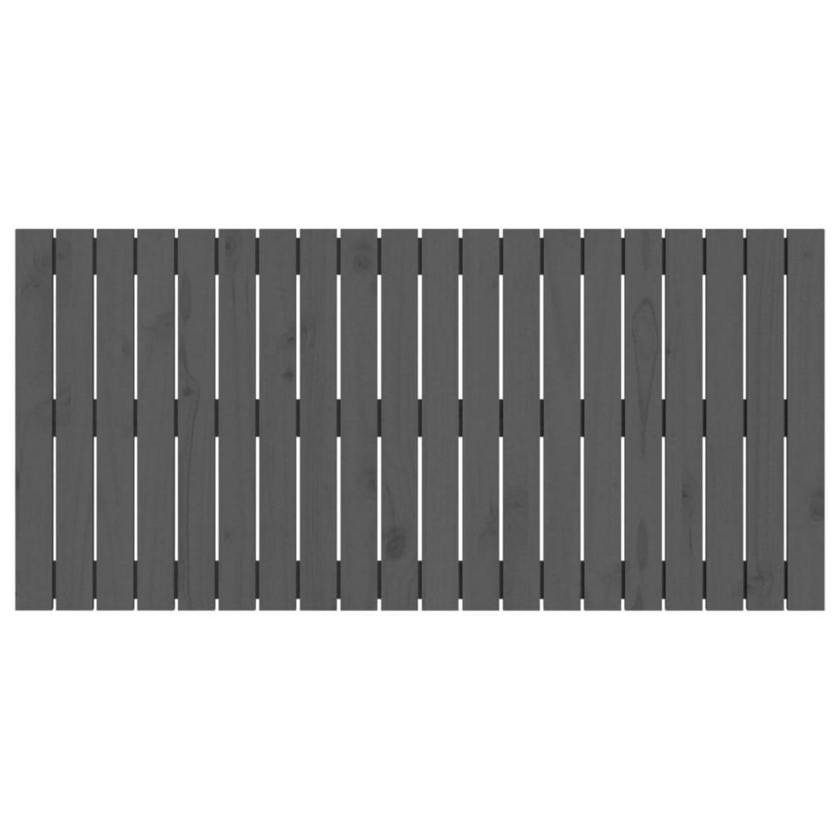 VIDAXL Tete de lit murale Gris 127,5x3x60 cm Bois massif de pin