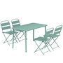 Voir la diapositive 1 : OUTSUNNY Salon de jardin 4 personnes pliant métal vert