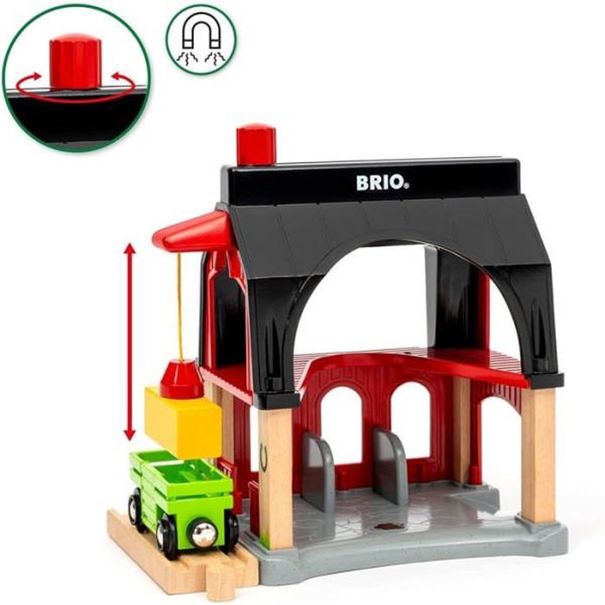 Voir la diapositive 4 : RAVENSBURGER BRIO World - 36012 - Grange des animaux - Accessoire pour circuit de train en bois - Jouet pour garçons et filles des 3 ans