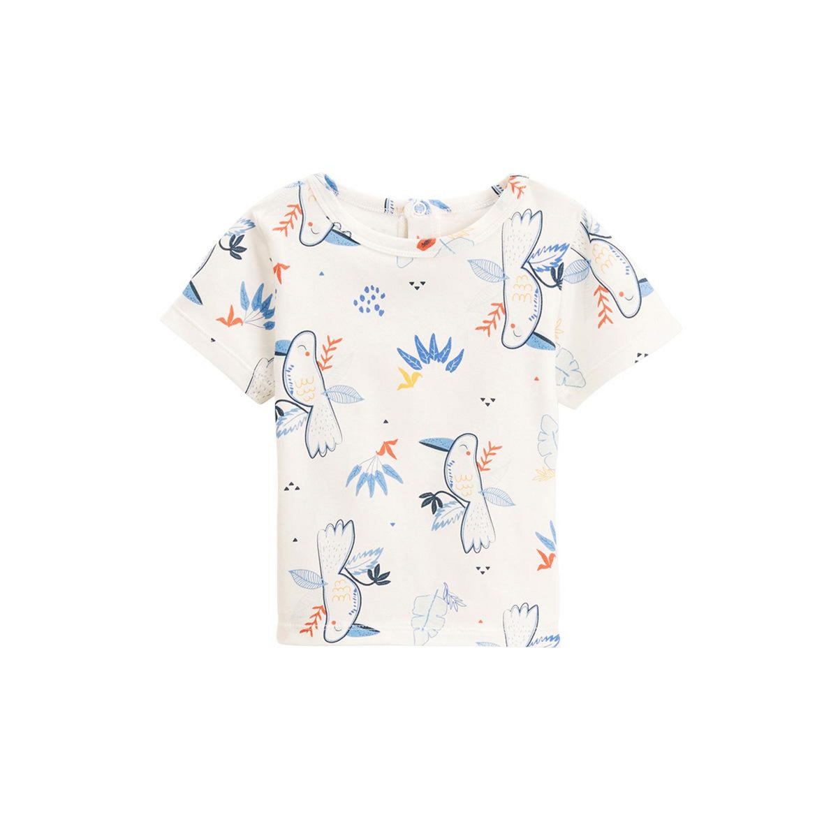 Petit Béguin Ensemble salopette bébé en lin et t-shirt Mexico