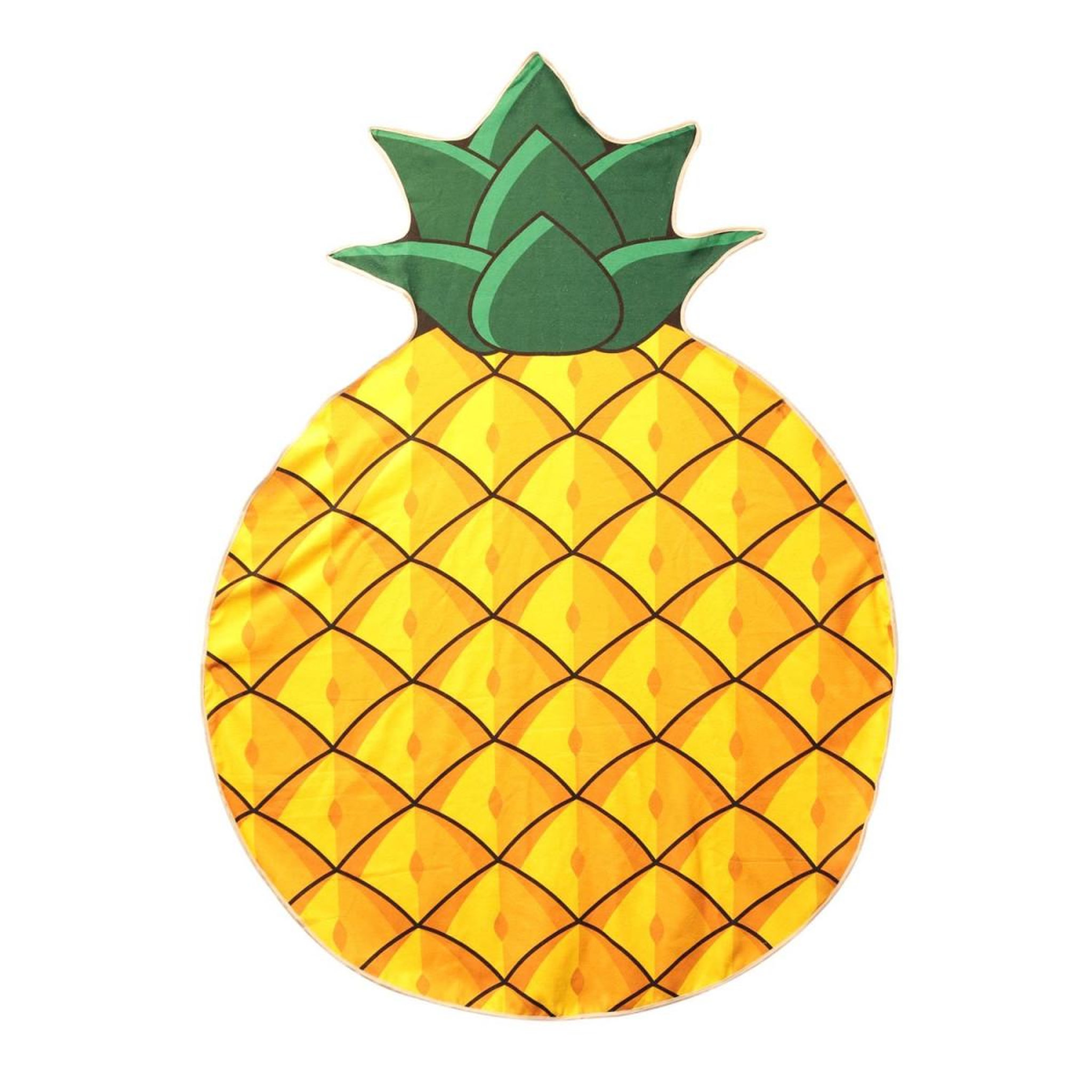 Voir la diapositive 1 : JET LAG Serviette de plage  ananas  150cm jaune & vert