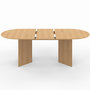 Voir la diapositive 3 : ID MARKET Table à manger extensible ovale MARTHE 6 -10 personnes bois façon hêtre 160-200 cm