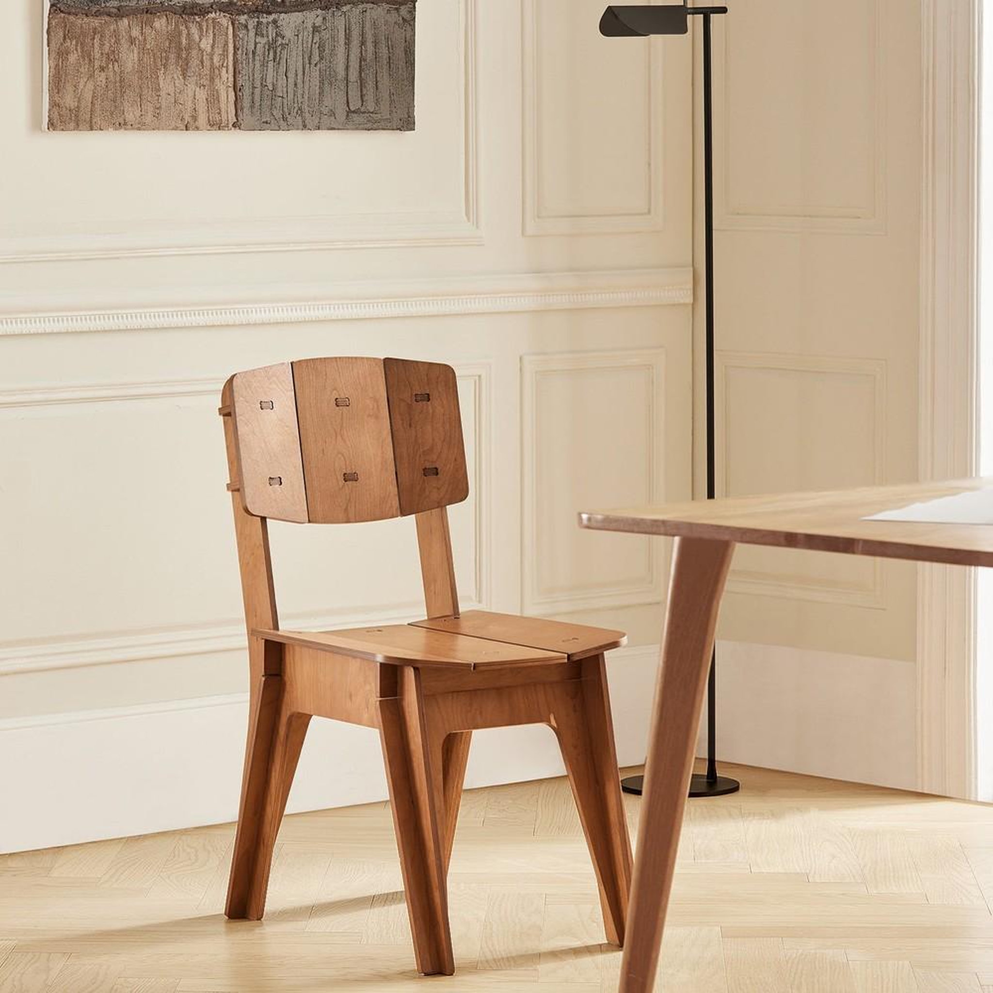 Voir la diapositive 2 : SOBUY SoBuy - Chaise De Salle À Manger à structure assemblée par tenons et mortaises - Moderne - HFST01