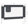 Voir la diapositive 6 : VIDAXL Barriere de securite de lit d'enfant Gris fonce 90x25 cm Tissu
