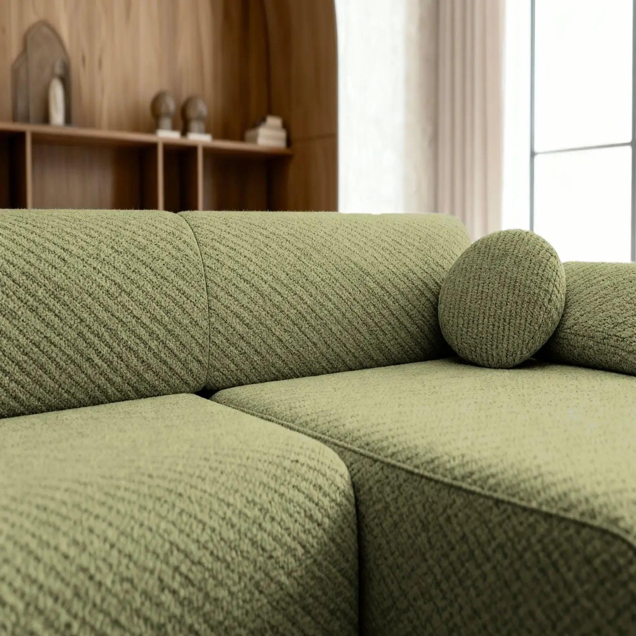 Voir la diapositive 4 : CASANOVA PARIS Levi - canapé d'angle convertible tissu lisse