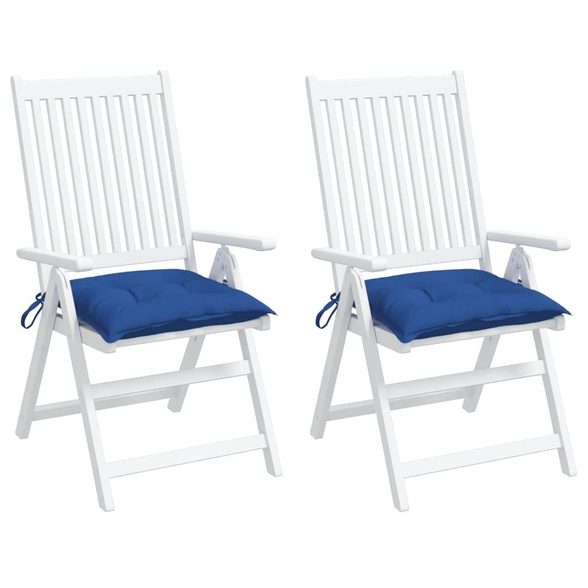 Voir la diapositive 4 : VIDAXL Coussins de chaise lot de 2 bleu 40x40x7 cm tissu oxford