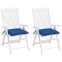 Voir la diapositive 4 : VIDAXL Coussins de chaise lot de 2 bleu 40x40x7 cm tissu oxford