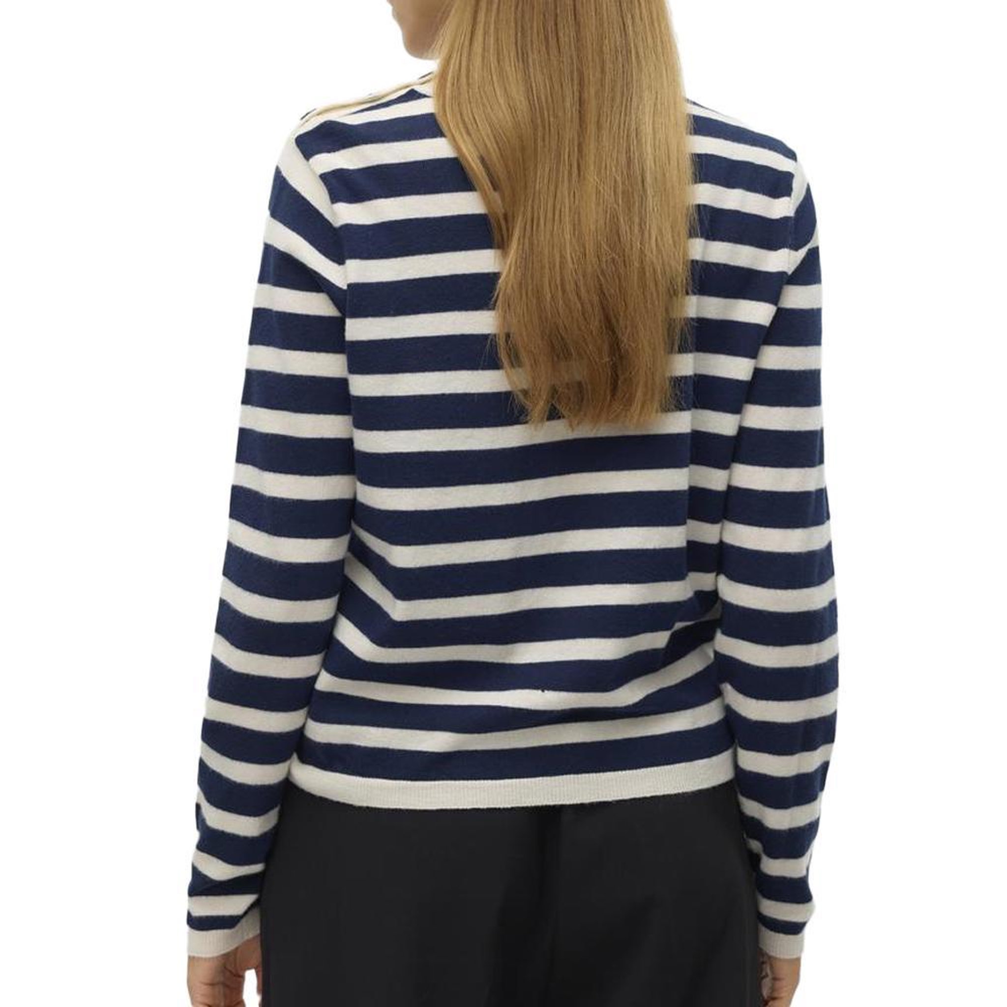 Voir la diapositive 2 : Vero Moda Pull Rayure /Écru Femme Vero Moda Fantastic Button