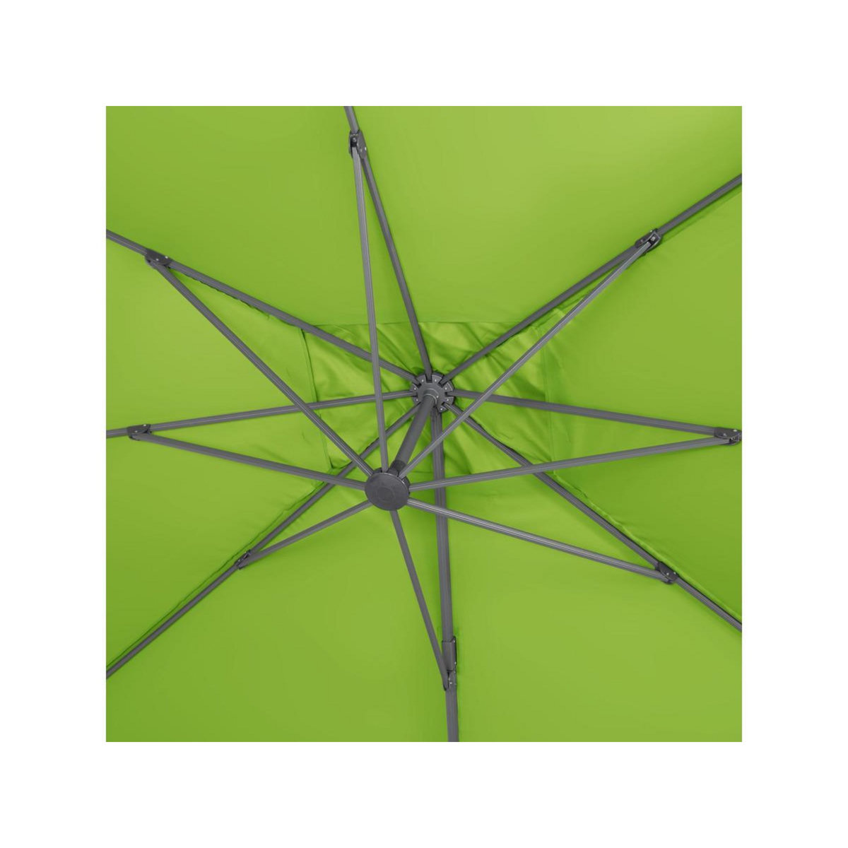 Habitat et Jardin Parasol jardin déporté Alu  Sun 4   - Rectangle - 3 x 4 m - Vert - Dalles à lester incluses