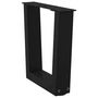 Voir la diapositive 4 : VIDAXL Pieds de table a manger forme V 2 pcs noir 30x(30-31,3)cm acier