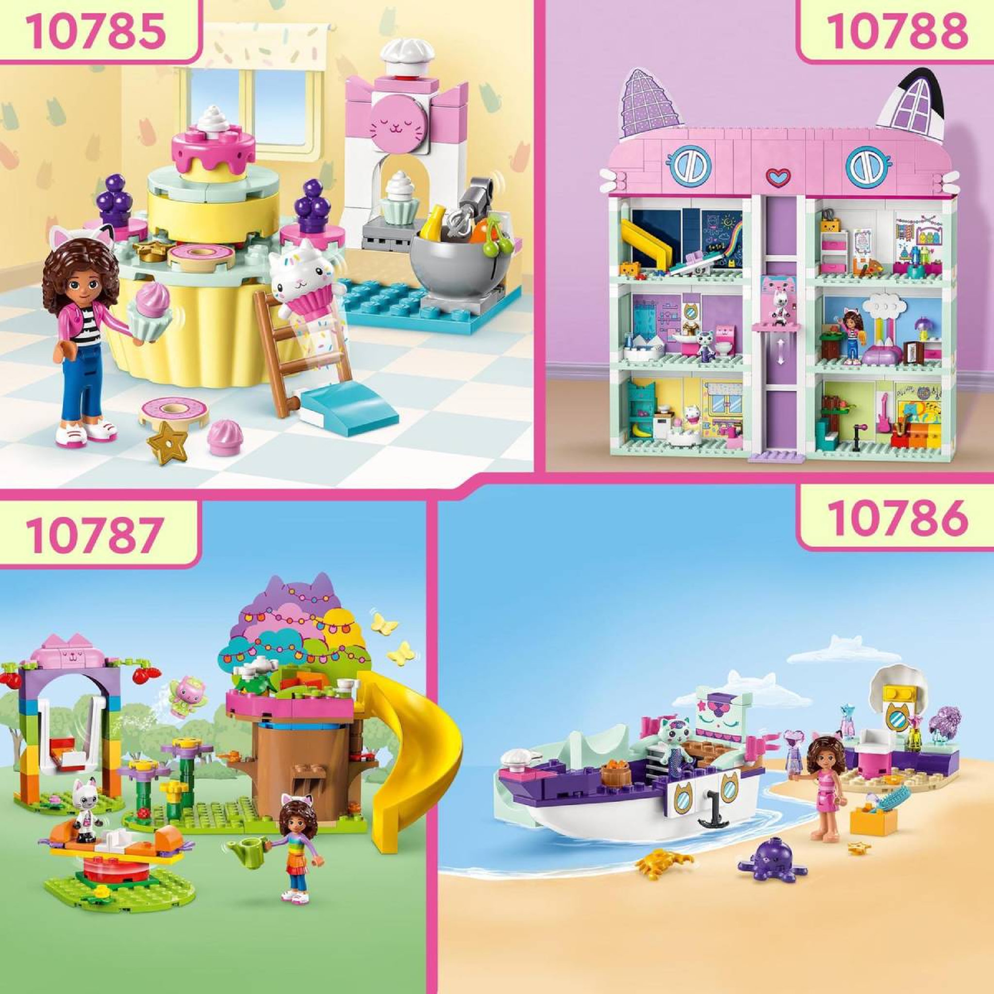 Voir la diapositive 8 : LEGO 10787 Gabby et la Maison Magique La Fête au Jardin de Fée Minette, Jouet avec Figurines plus Cabane dans l&rsquo;Arbre, Toboggan et Manège, Cadeau Filles, Garçons, Enfants Dès 4 Ans