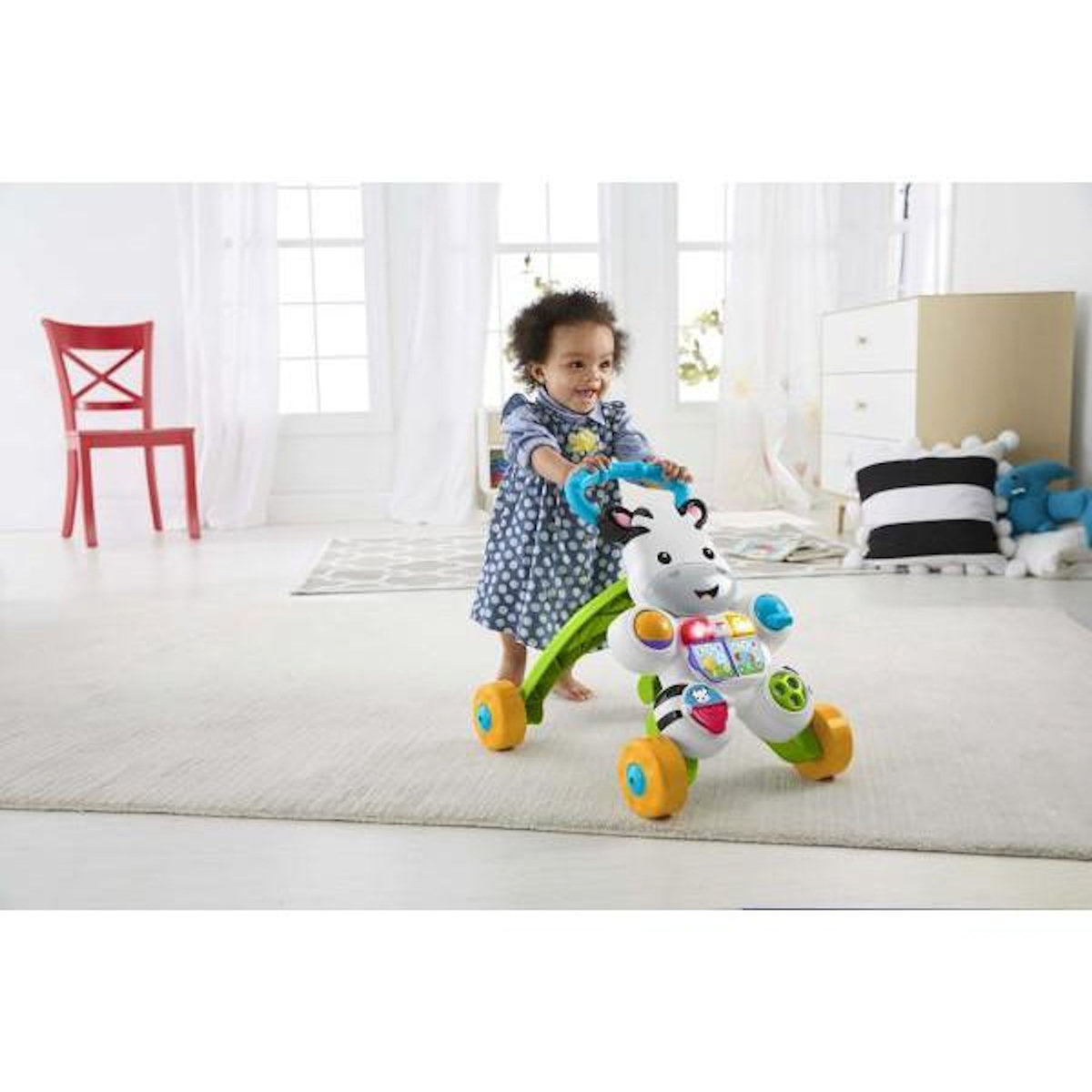 FISHER PRICE Fisher-Price - Mon Trotteur Zebre Parlant - Trotteur bébé - 6 mois et + DLD96