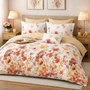 Voir la diapositive 2 : Home collection Parure housse de couette 3 pcs 240x220 cm en percale de coton 80 fils Héliane
