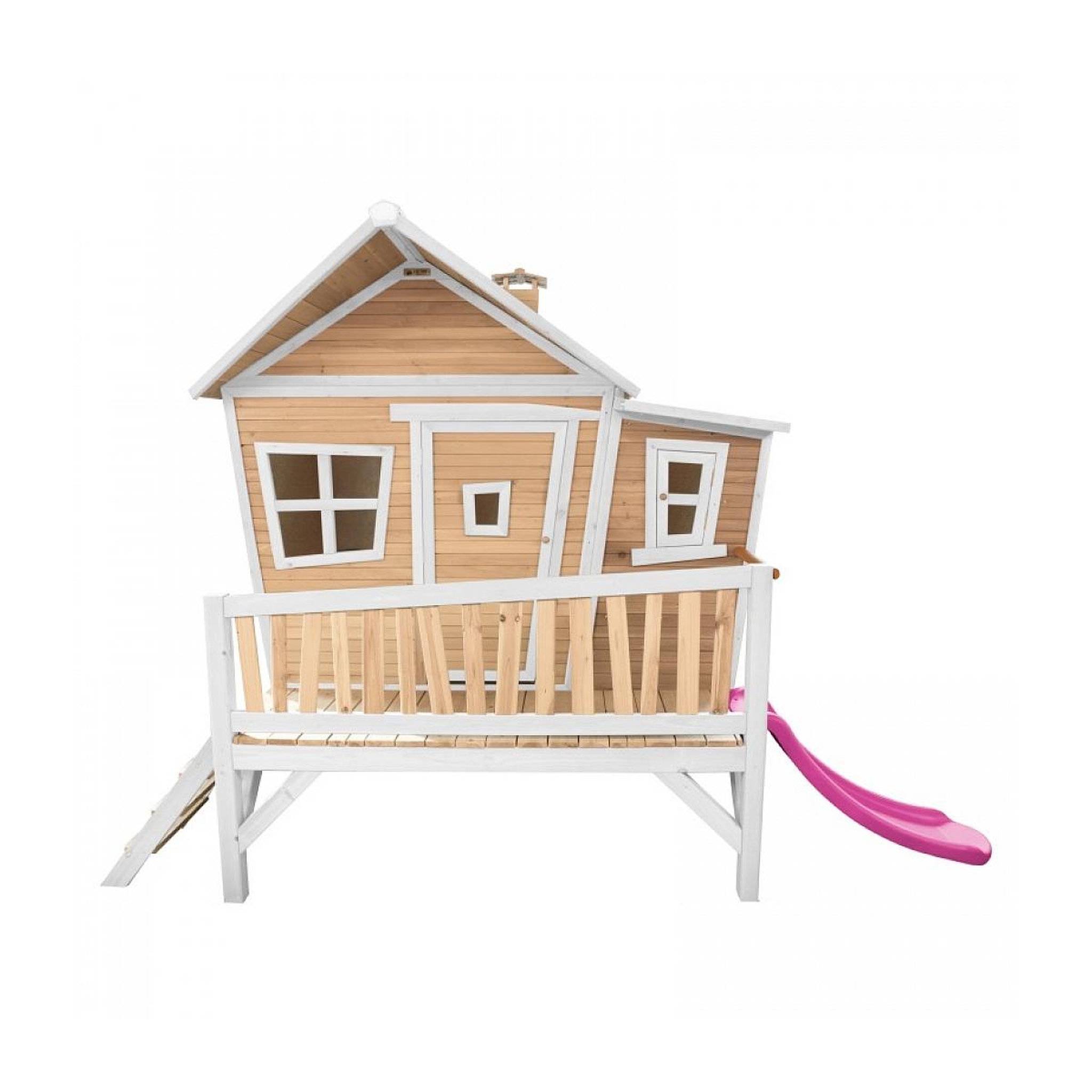 Axi House AXI Maisonnette EMMA Brun Blanc avec toboggan Violet