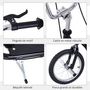 Voir la diapositive 5 : HOMCOM Trottinette patinette freestyle grandes roues pneumatiques Ø 41 cm hauteur guidon réglable béquille pegs inclus acier noir