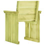 Voir la diapositive 4 : VIDAXL Chaise de jardin Bois de pin impregne