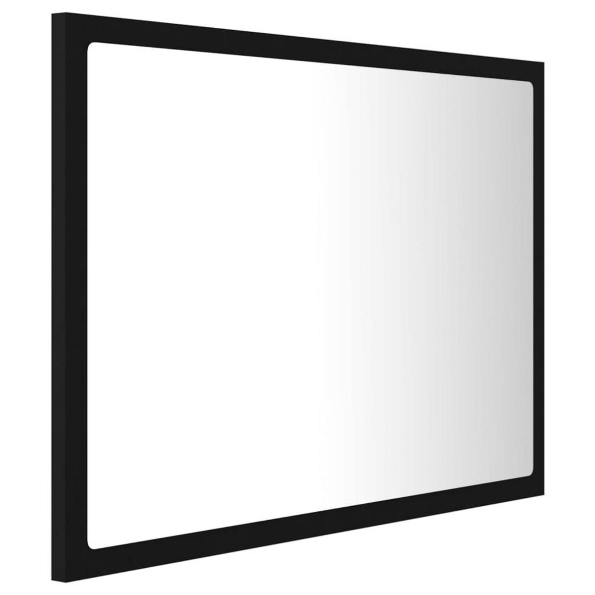 VIDAXL Miroir a LED de salle de bain Noir 60x8,5x37 cm Acrylique