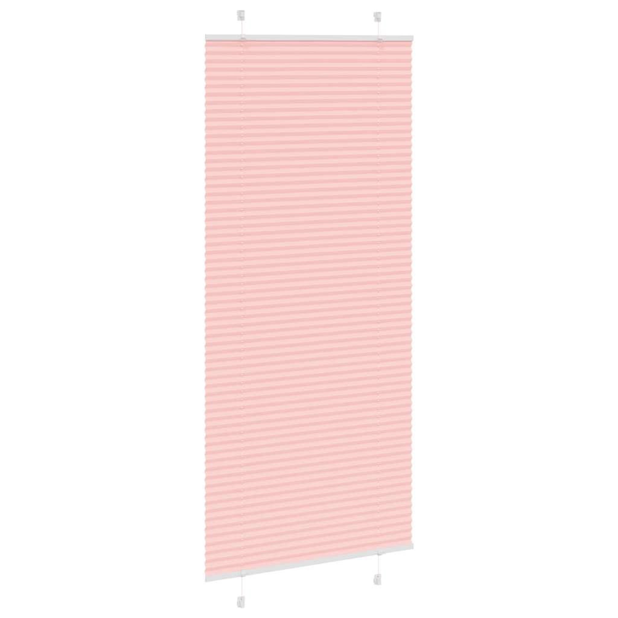 Voir la diapositive 3 : VIDAXL Store plisse rose 85x200 cm largeur du tissu 84,4 cm polyester