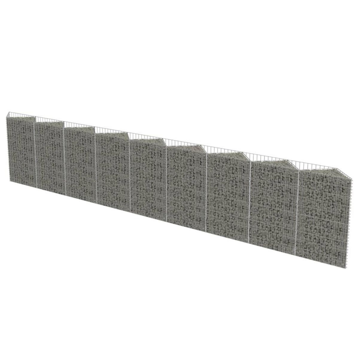 VIDAXL Mur de gabion Acier galvanise 630x30x100 cm