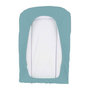 Voir la diapositive 4 : DOMIVA DOMIVA Lot 2 Housses matelas a langer - Eponge polycoton - oeko-Tex - Blanc/Nile - 50 x 75 cm
