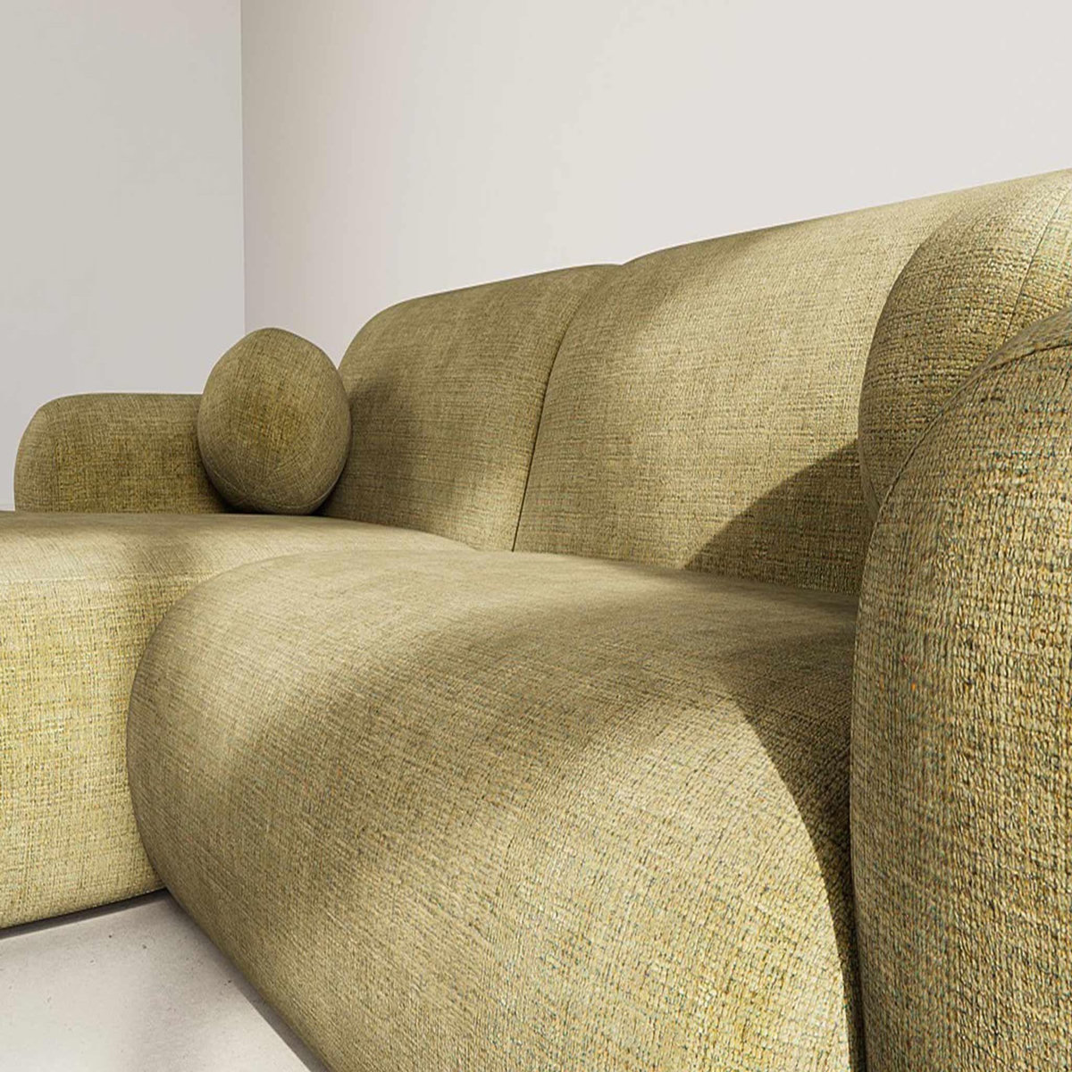 LISA DESIGN Louise - canapé d'angle gauche 4 places en velours texturé