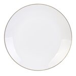 Paris Prix Lot de 6 Assiettes Plates  Liseré  27cm Blanc