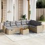 Voir la diapositive 1 : VIDAXL Salon de jardin avec coussins 9pcs melange beige resine tressee