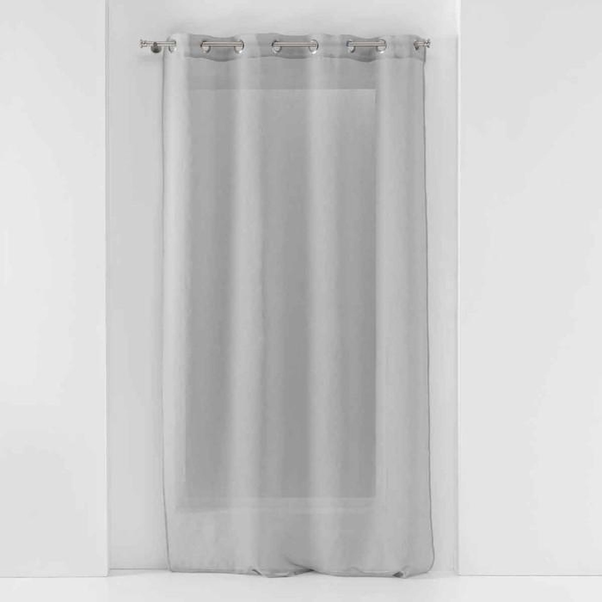 Voir la diapositive 1 : Paris Prix Rideau Voilage à Œillets  Sandra  140x240cm Gris
