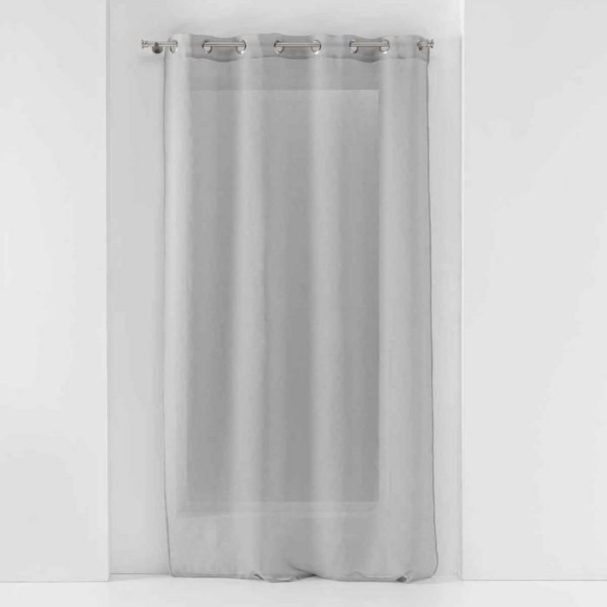 Paris Prix Rideau Voilage à Œillets  Sandra  140x240cm Gris