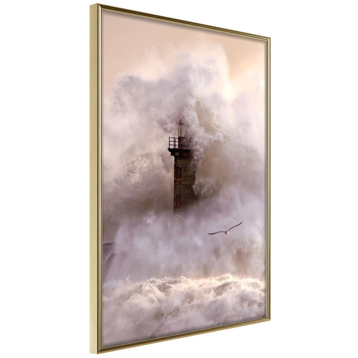 Paris Prix Affiche Murale Encadrée  Lighthouse During a Storm