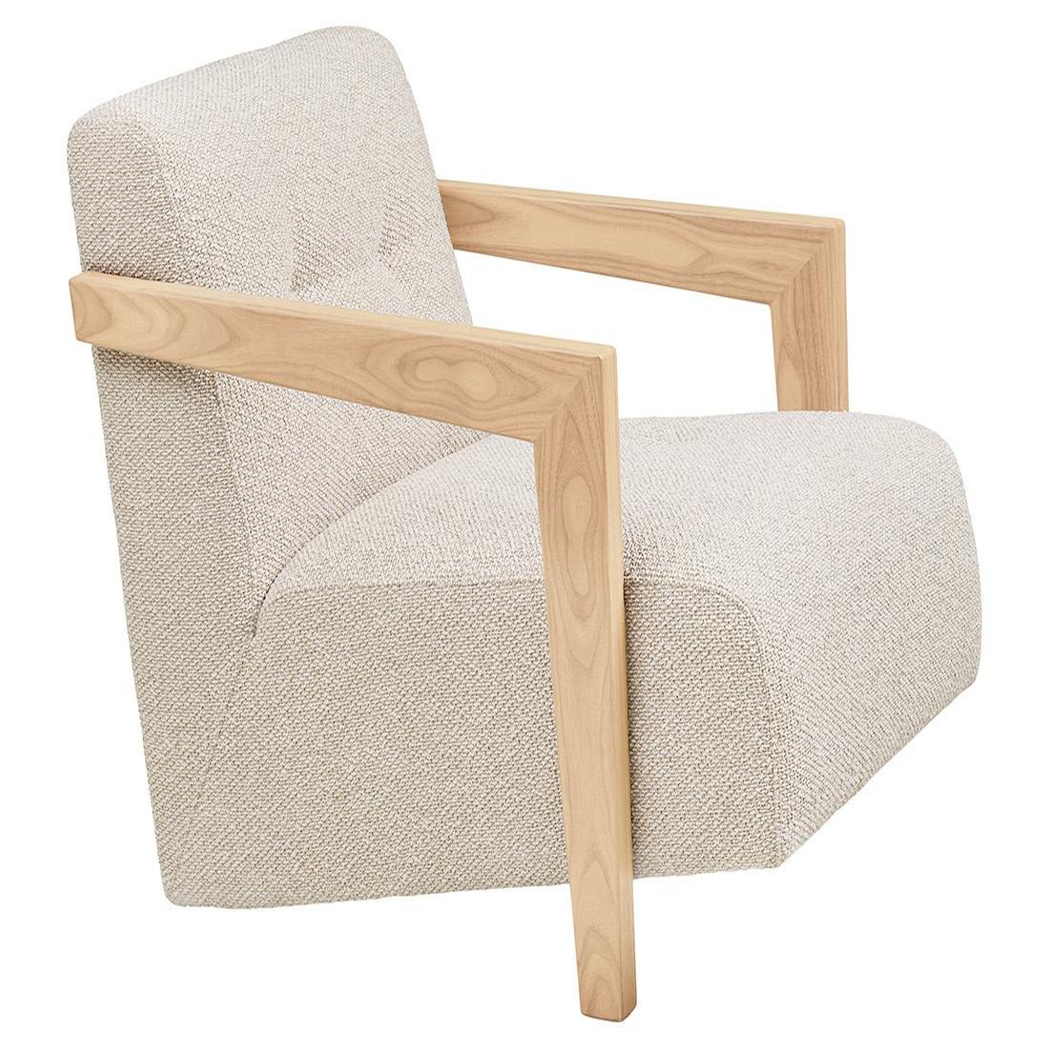 Voir la diapositive 5 : LISA DESIGN Lola - fauteuil en tissu texturé - accoudoirs en chêne massif fsc  100%