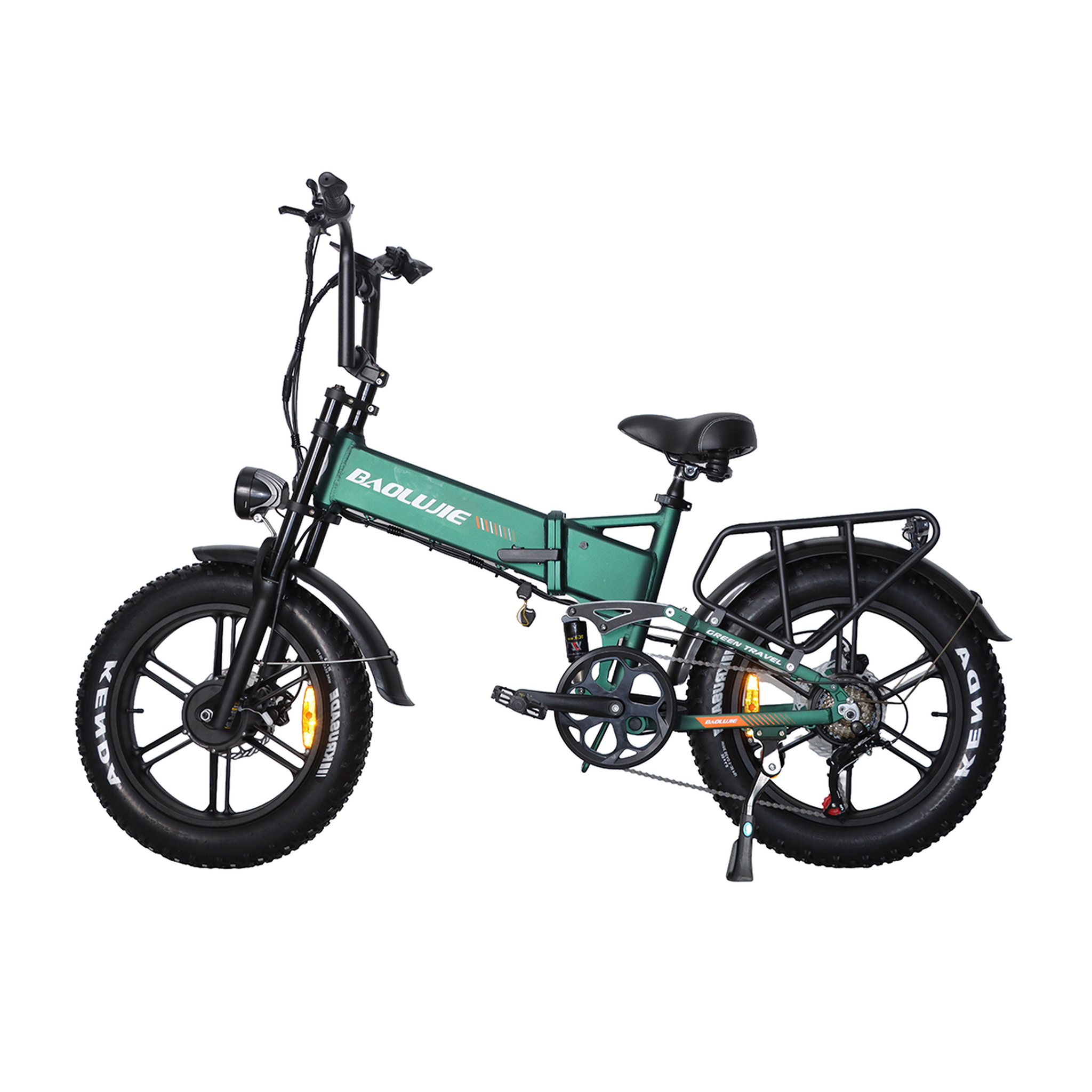 Voir la diapositive 2 : BAOLUJIE Vélo électrique pliable à gros pneus baolujie d2, 960 wh, tout suspendu, vert