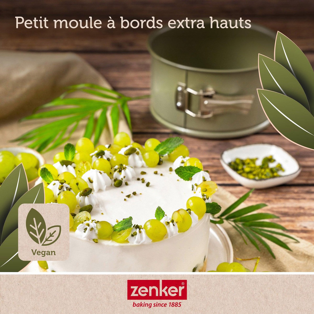 ZENKER Set pâtisserie avec moule à panettone 18 cm revêtu cire de carnauba, 2 bols à mixer, verre mesureur et spatule Zenker