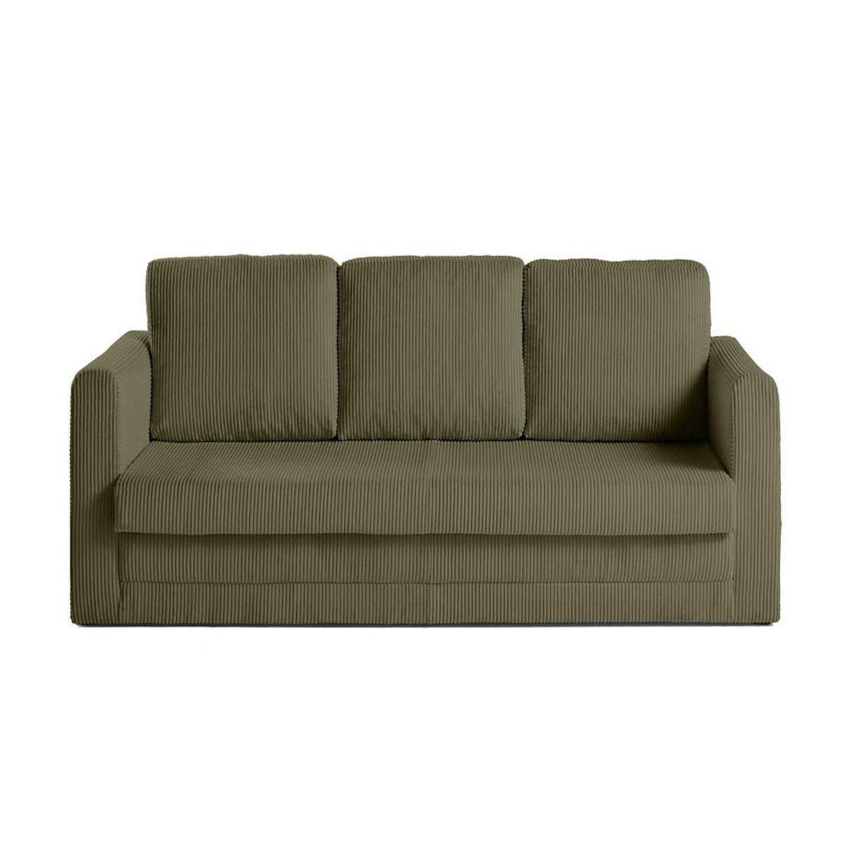BEST MOBILIER Marilia - canapé 3 places - convertible déplimousse - en velours côtelé