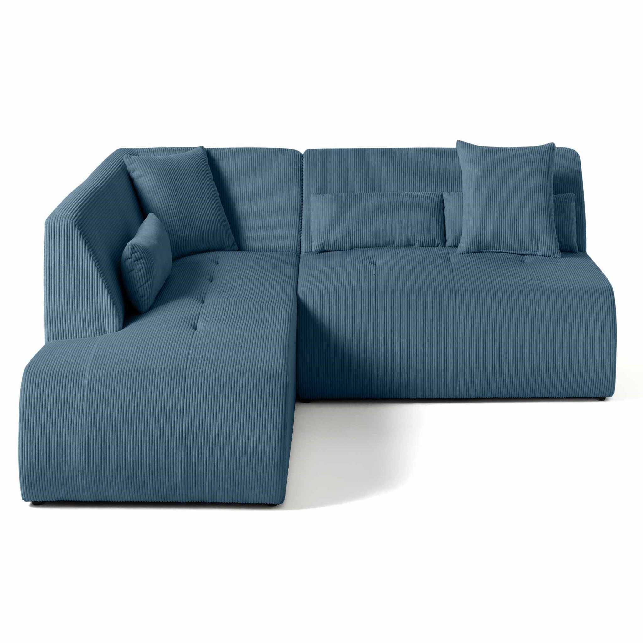 Voir la diapositive 1 : LISA DESIGN Onyx - canapé modulable d'angle gauche - 5 places - en velours côtelé